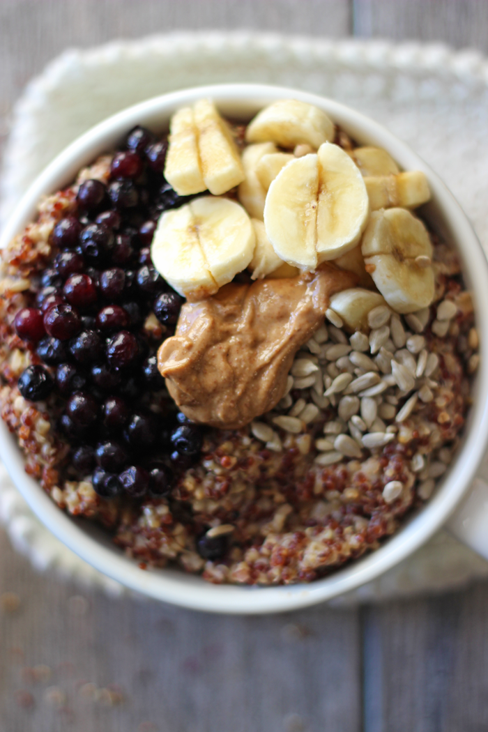 Easy vegan red quinoa oatmeal recipe!