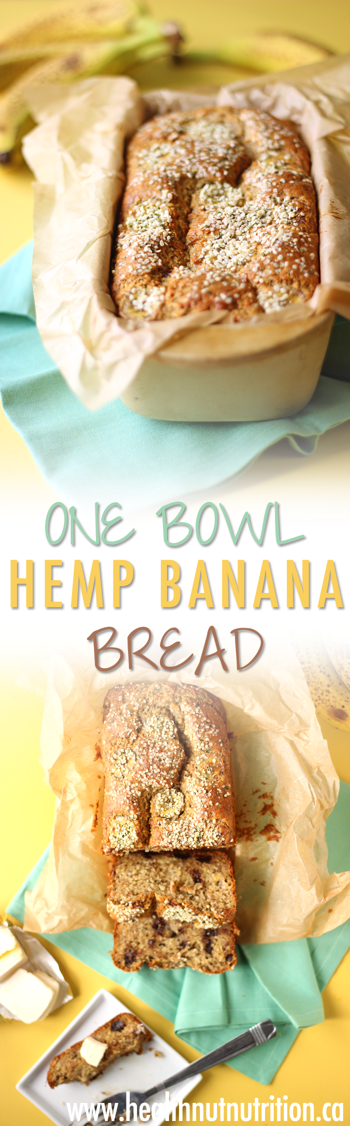 One Bowl Hemp Banana Bread Recipe