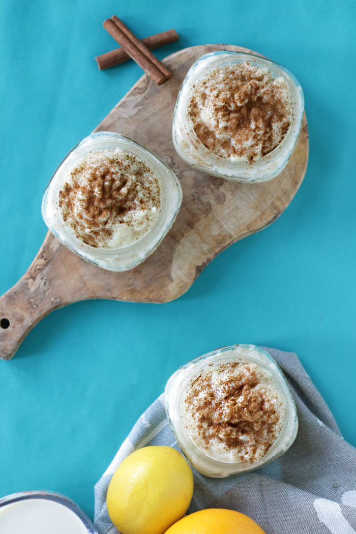 A creamy dreamy healthy rice pudding made with soy milk and honey to make it both dairy free and sugar free. 