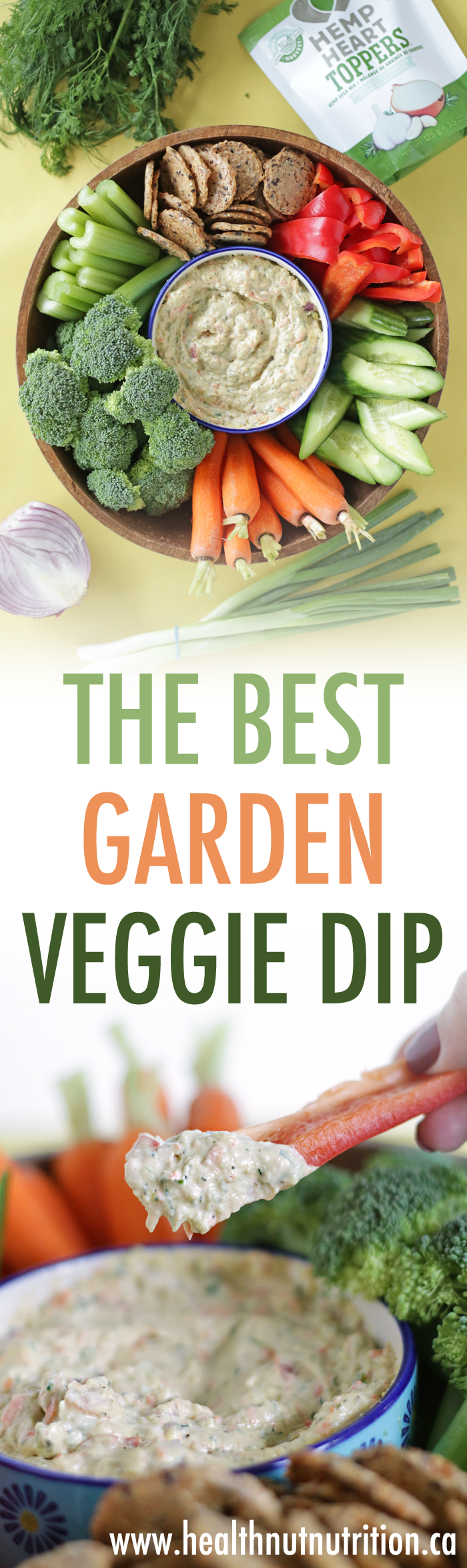 The BEST Garden Veggie Dip | DAIRY-FREE