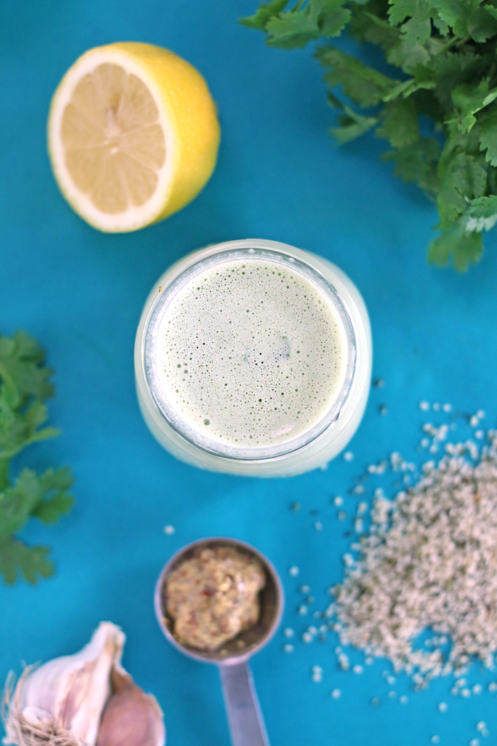 CILANTRO HEMP SALAD DRESSING, MADE IN 5 MIN! DF GF & V | HEALTHNUT NUTRITION