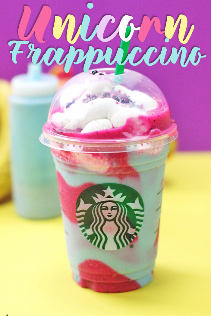 A magical healthy homemade Unicorn Frappuccino! 