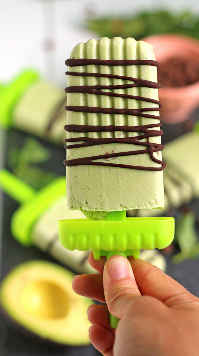Healthy Dairy-Free Mint Chocolate Chip Popsicles