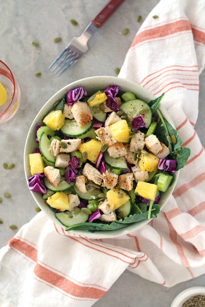 5 Minute Chicken Pineapple Salad - Healthnut Nutrition