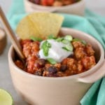 This hearty chilli is packed with lean ground turkey, three types of beans, spiced to perfection and cooked in seasoned tomatoes. A delicious comforting meal that’s read in 10 minutes!!