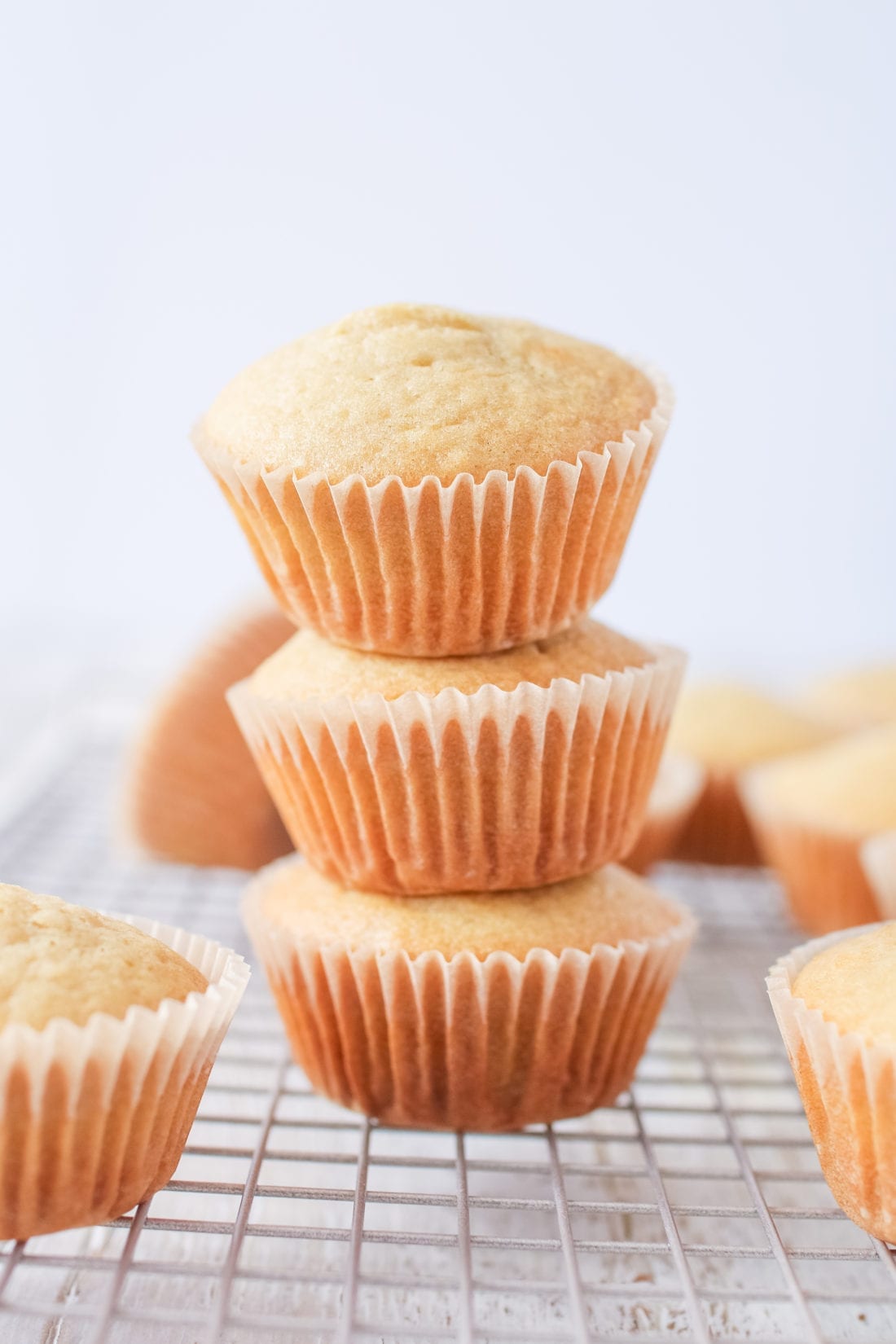 These light and fluffy vanilla cupcakes are a healthier twist on an old classic, made with spelt flour and lightly sweetened with honey!