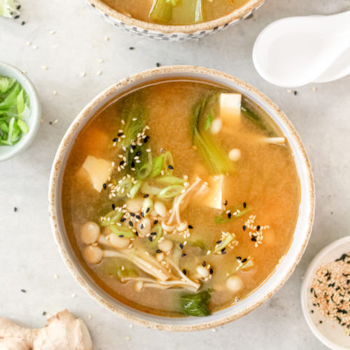 Easy Ginger Miso Soup - Healthnut Nutrition