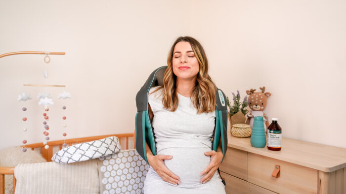 Pregnancy must haves, essentials and hacks for relaxation, stress, acid reflux, leg cramps, aches and pains, and comfy maternity clothing.