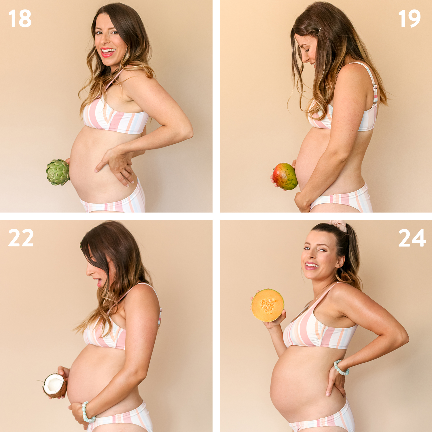 9 month pregnancy transformation, week by week progress in photos! Watch my bump grow from 13 weeks to 40 weeks!