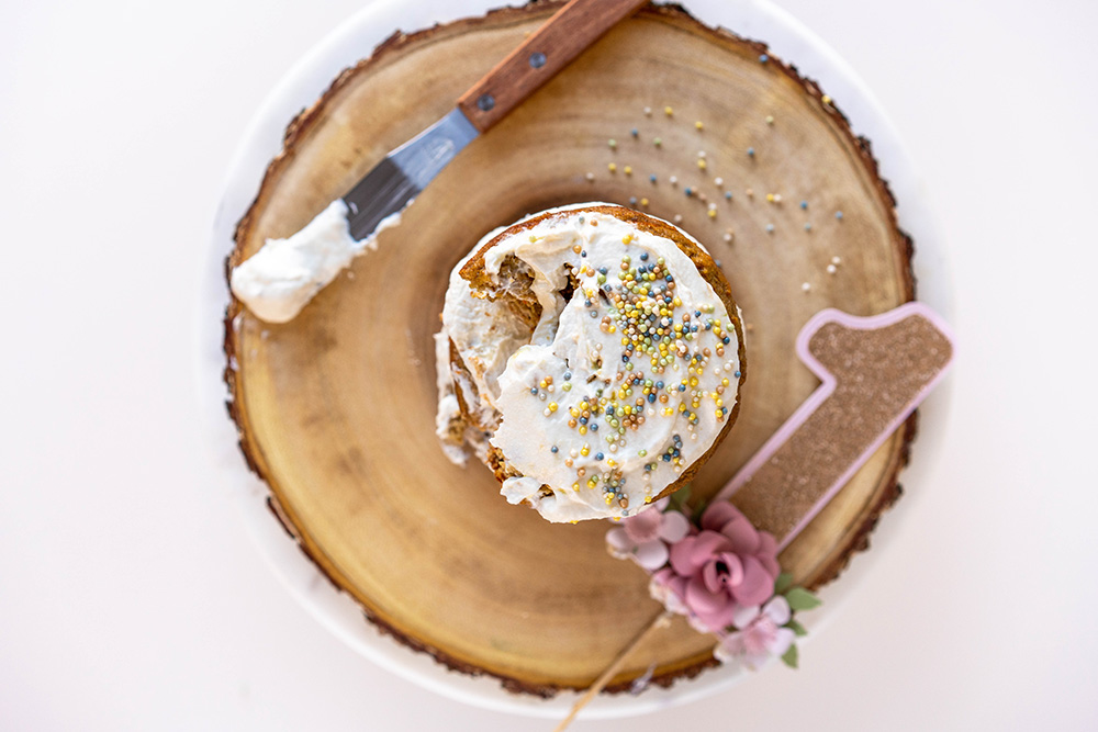 How To Make A Smash Cake! Healthy Naked Smash Cake Recipe