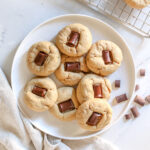 peanut butter blossoms on a white plate
